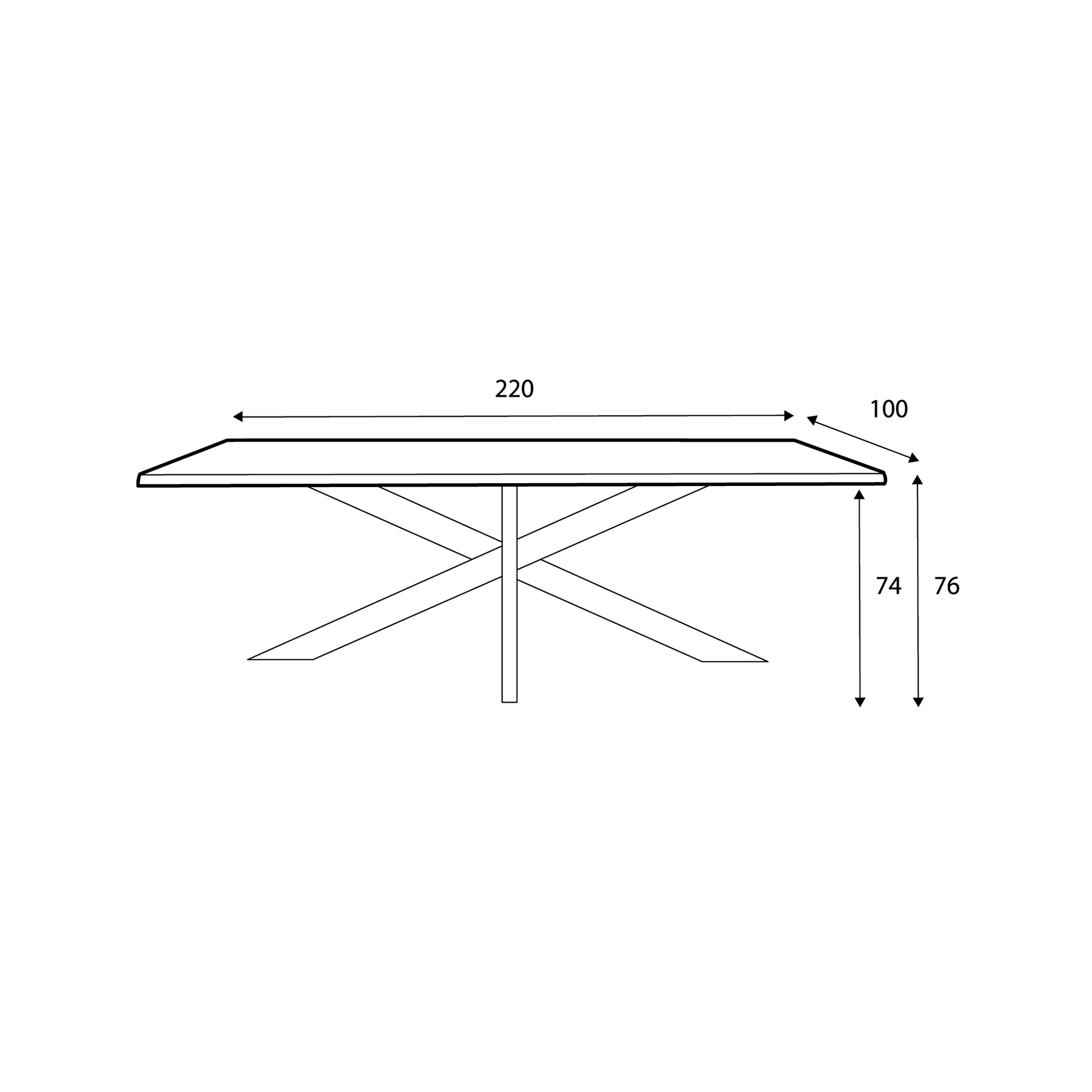 218 1501 Table De Salle A Manger En Chene Massif Et Pied Metal Jos.Html – Wenge Oak – 76 x 220 x 100 cm