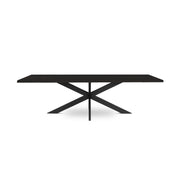 218 1501 Table De Salle A Manger En Chene Massif Et Pied Metal Jos.Html – Black Oak – 76 x 280 x 100 cm
