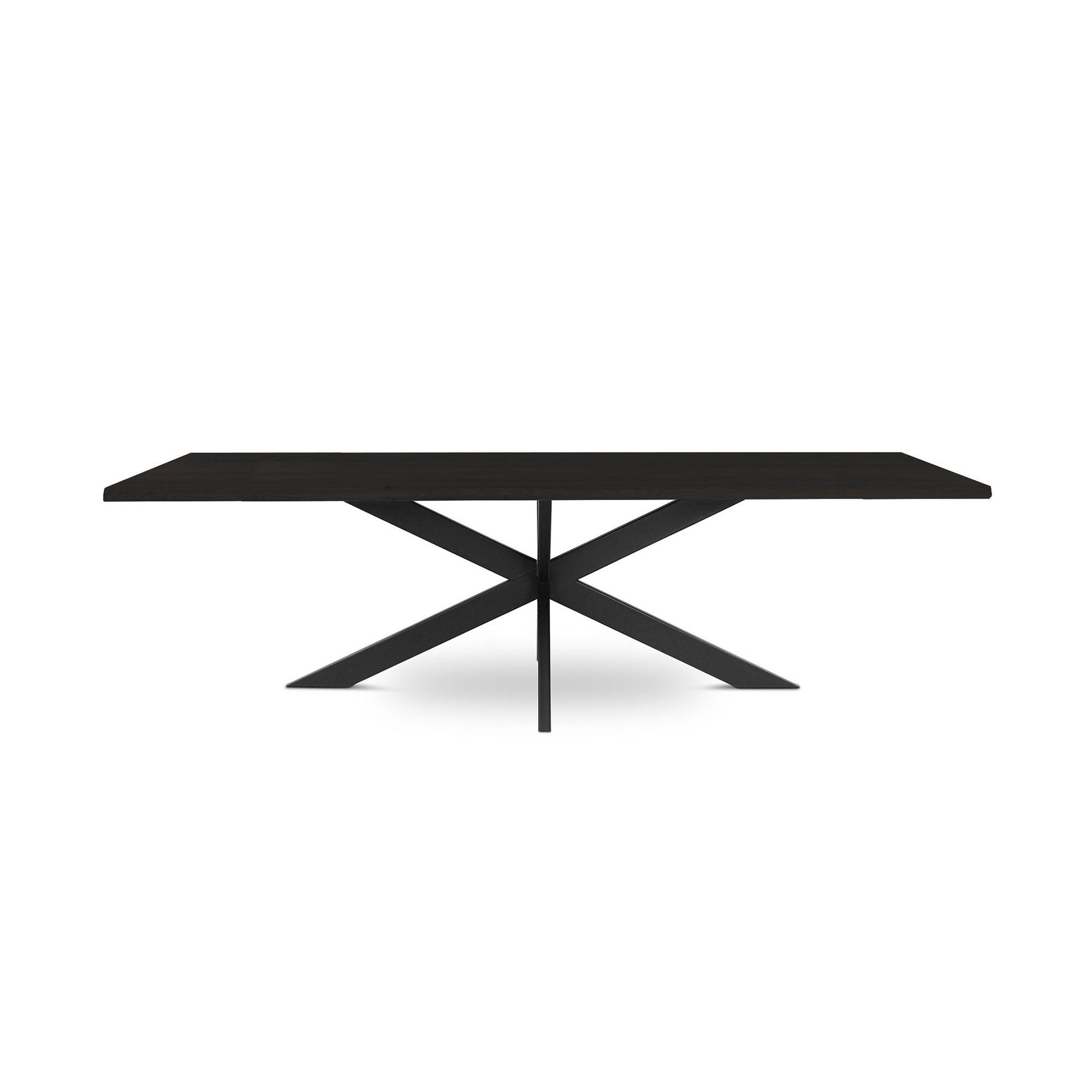 218 1501 Table De Salle A Manger En Chene Massif Et Pied Metal Jos.Html – Black Oak – 76 x 280 x 100 cm