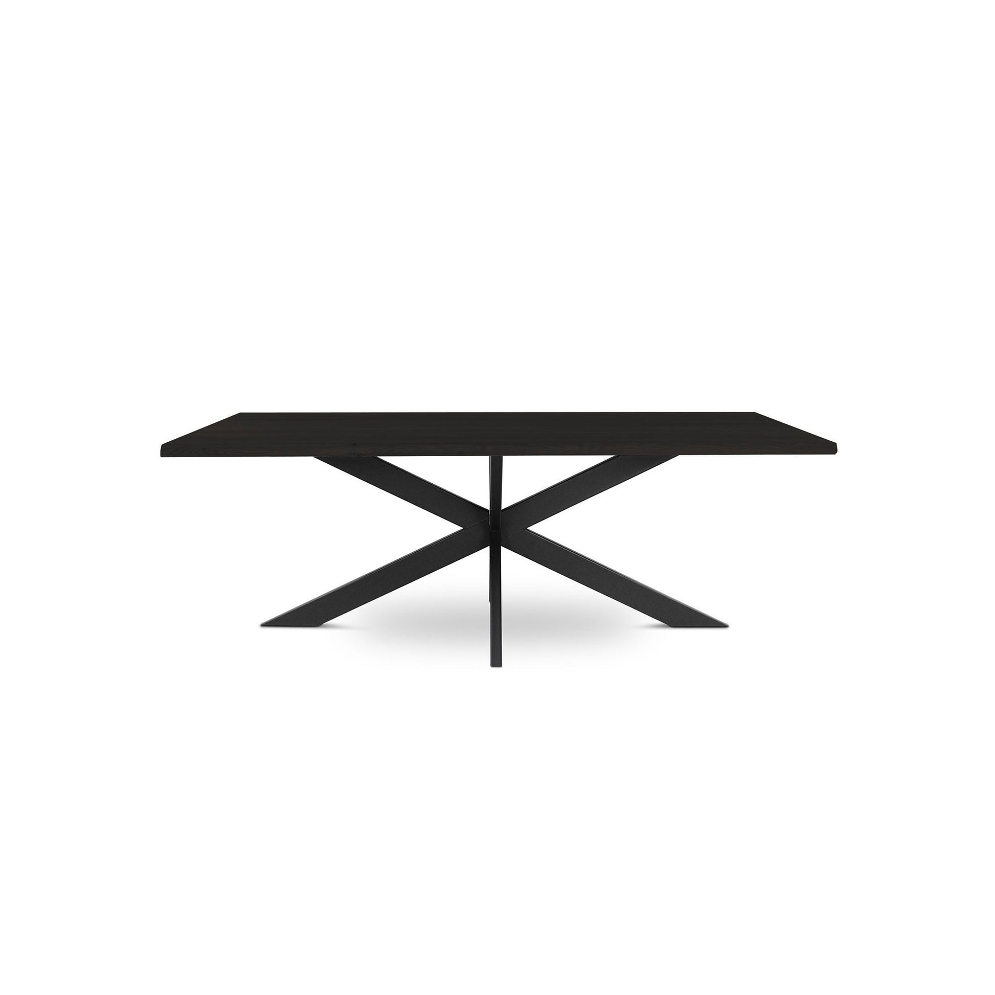 218 1501 Table De Salle A Manger En Chene Massif Et Pied Metal Jos.Html – Black Oak – 76 x 220 x 100 cm