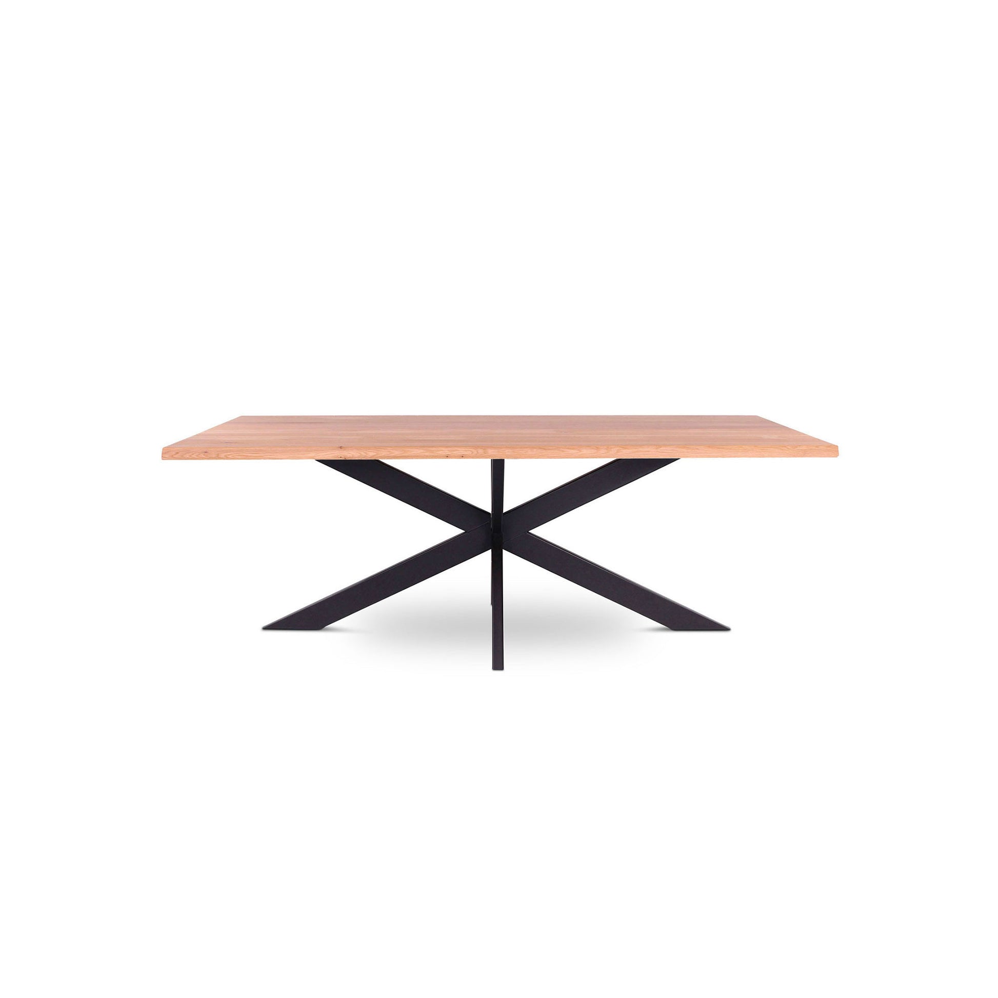 218 1501 Table De Salle A Manger En Chene Massif Et Pied Metal Jos.Html – Naturel Oak – 76 x 220 x 100 cm