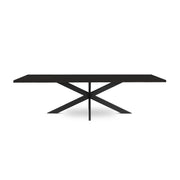 218 1501 Table De Salle A Manger En Chene Massif Et Pied Metal Jos.Html – Black Oak – 76 x 300 x 100 cm