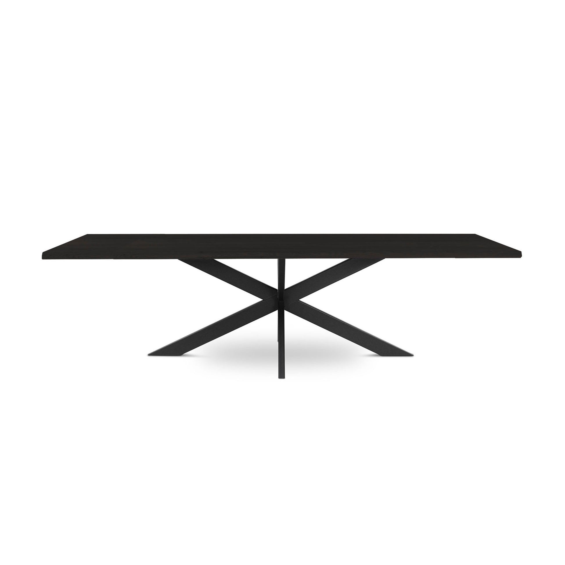 218 1501 Table De Salle A Manger En Chene Massif Et Pied Metal Jos.Html – Black Oak – 76 x 300 x 100 cm