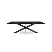 218 1501 Table De Salle A Manger En Chene Massif Et Pied Metal Jos.Html – Black Oak – 76 x 240 x 100 cm