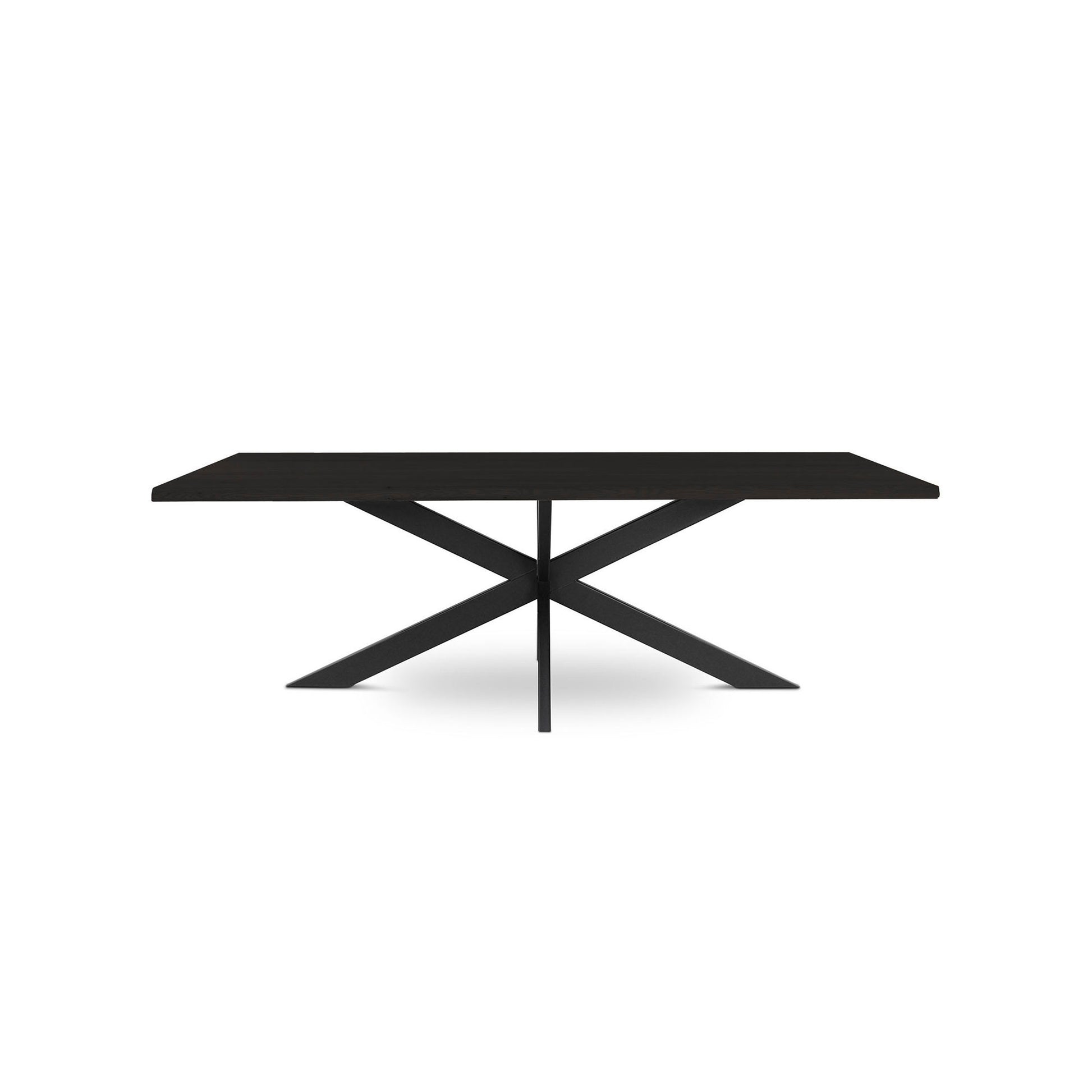 218 1501 Table De Salle A Manger En Chene Massif Et Pied Metal Jos.Html – Black Oak – 76 x 240 x 100 cm