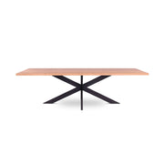 218 1501 Table De Salle A Manger En Chene Massif Et Pied Metal Jos.Html – Naturel Oak – 76 x 280 x 100 cm