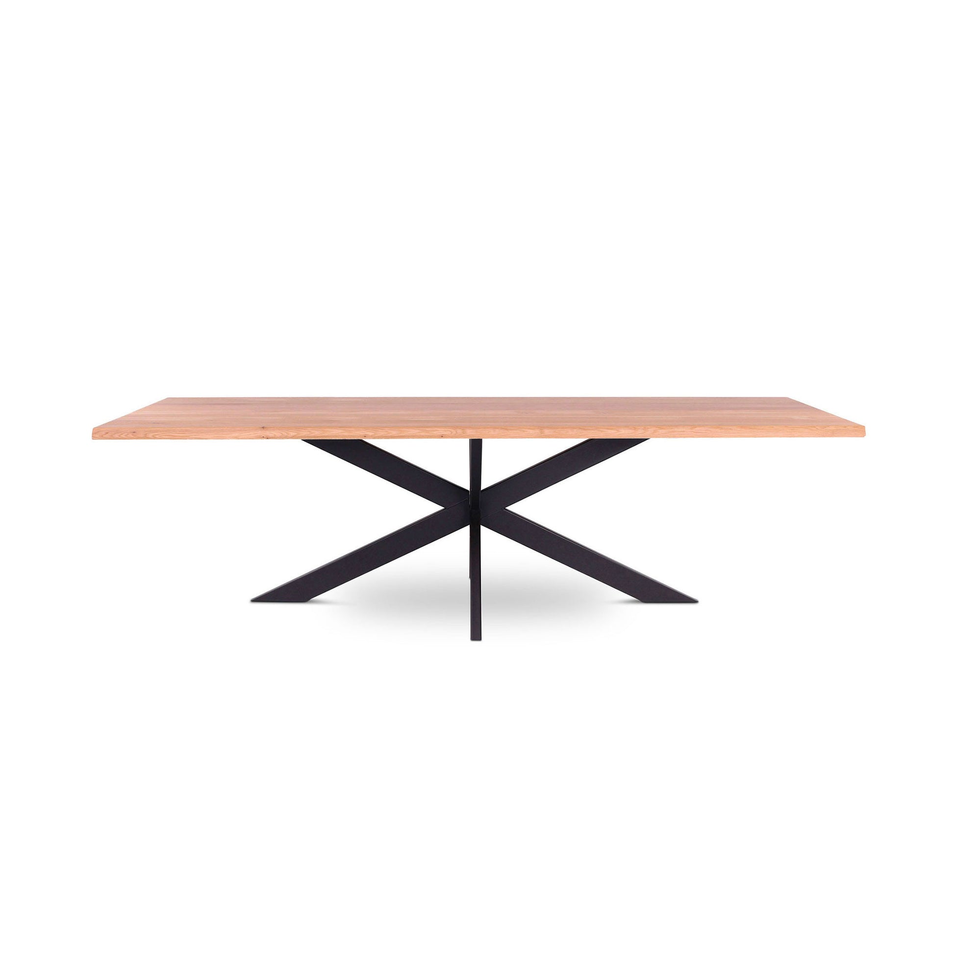 218 1501 Table De Salle A Manger En Chene Massif Et Pied Metal Jos.Html – Naturel Oak – 76 x 280 x 100 cm