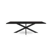 218 1501 Table De Salle A Manger En Chene Massif Et Pied Metal Jos.Html – Black Oak – 76 x 260 x 100 cm
