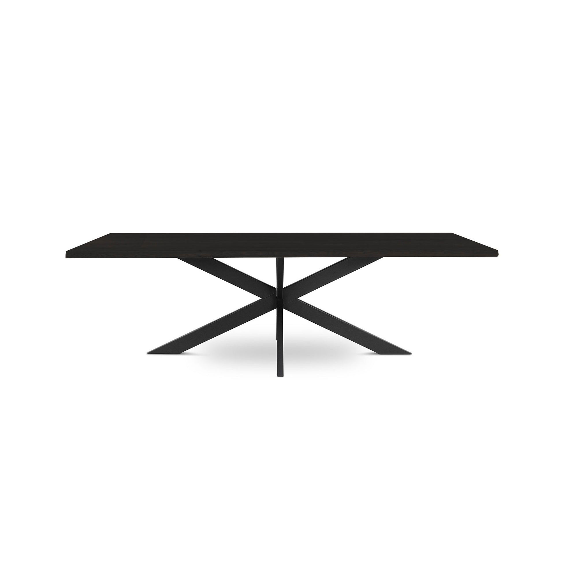 218 1501 Table De Salle A Manger En Chene Massif Et Pied Metal Jos.Html – Black Oak – 76 x 260 x 100 cm