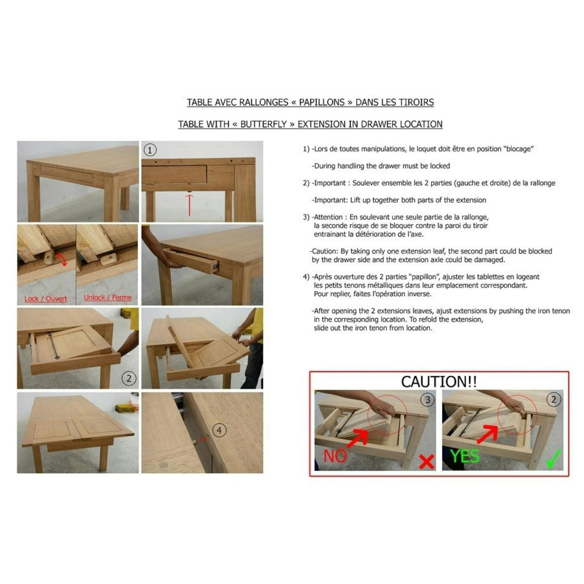 Table repas carrée extensible hévéa 140/240cm OLGA