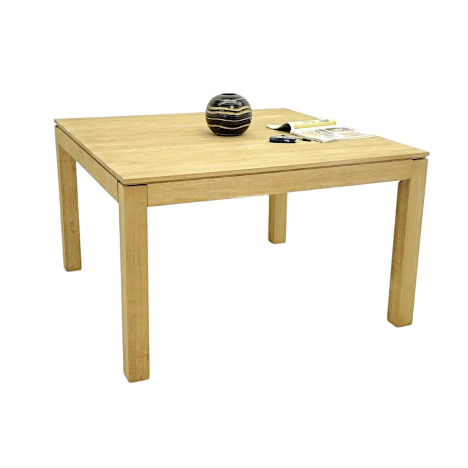 Table repas carrée hévéa 125cm HELENA