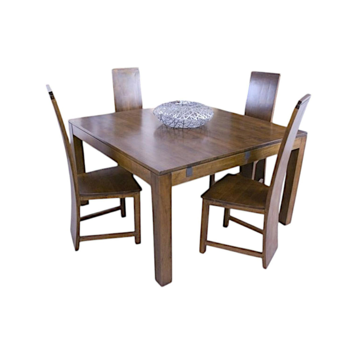 Table repas carrée hévéa 125cm HELENA
