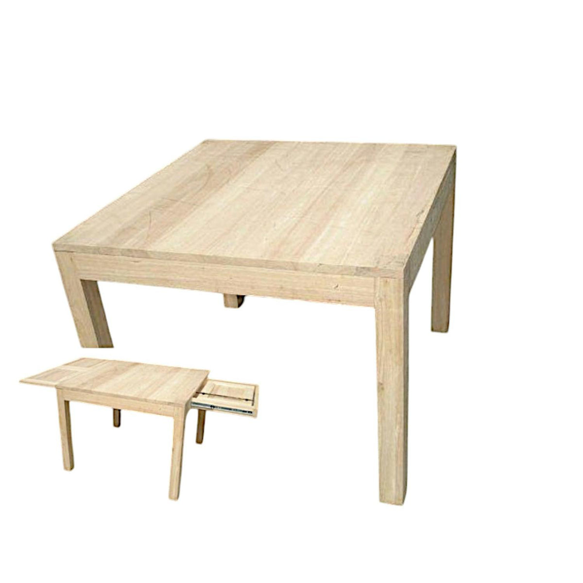 Table repas extensible hévéa 100/176cm (ouverture Papillon) OLGA