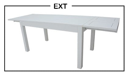 Table repas extensible hévéa 140/230cm OLGA