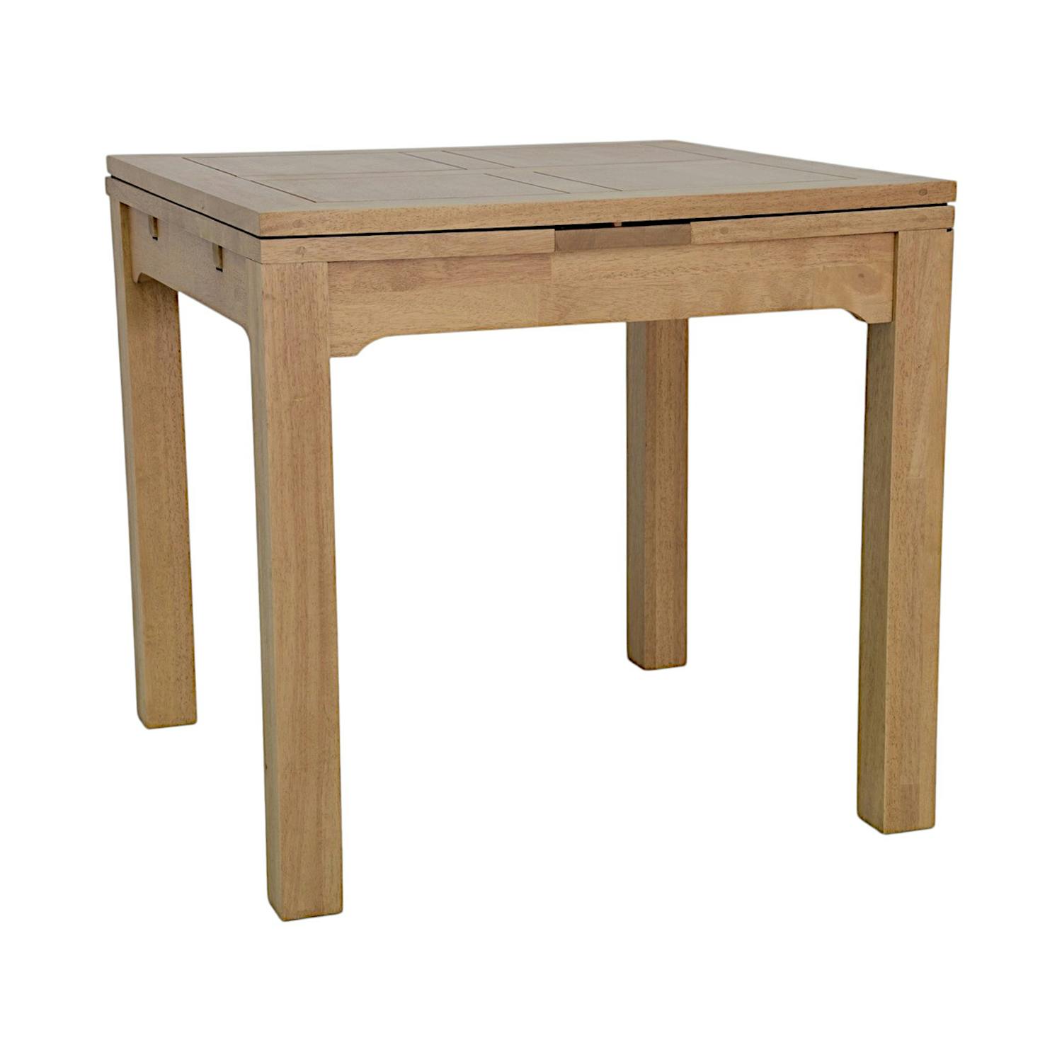 Table repas extensible hévéa 80/144cm HELENA
