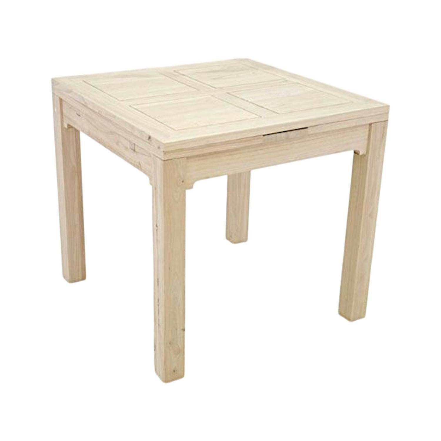 Table repas extensible hévéa 80/144cm HELENA