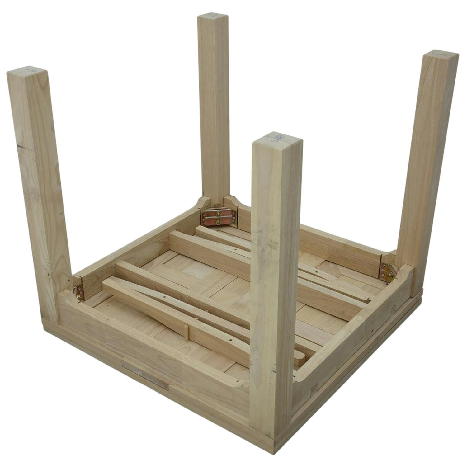 Table repas extensible hévéa 80/144cm HELENA