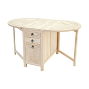 Table à manger en bois massif - Style traditionnel