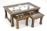 Tables basses gigogne en bois massif - Style asiatique