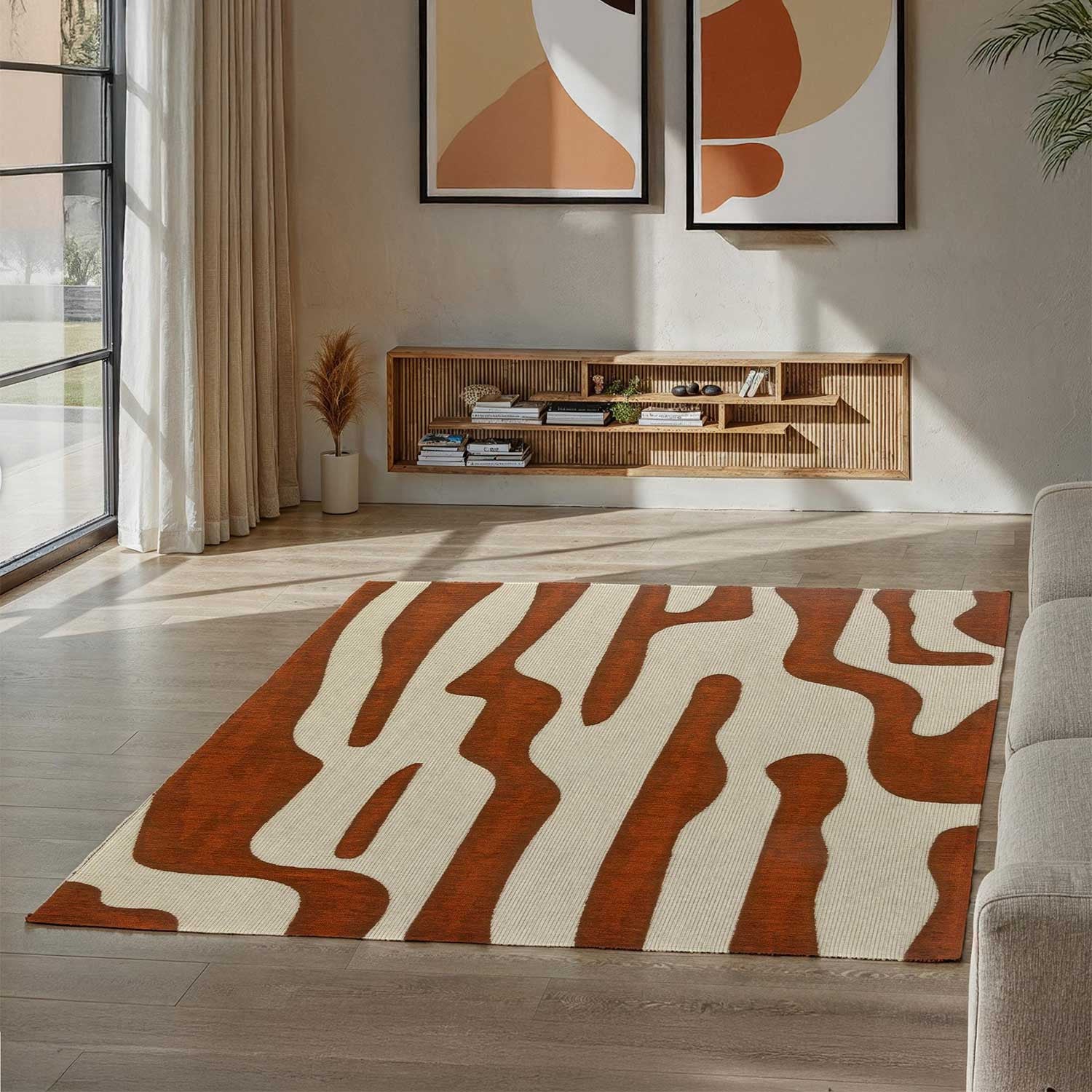 407 3019 Tapis Contemporain Agave.Html – Rouille Agave – 155x230 cm
