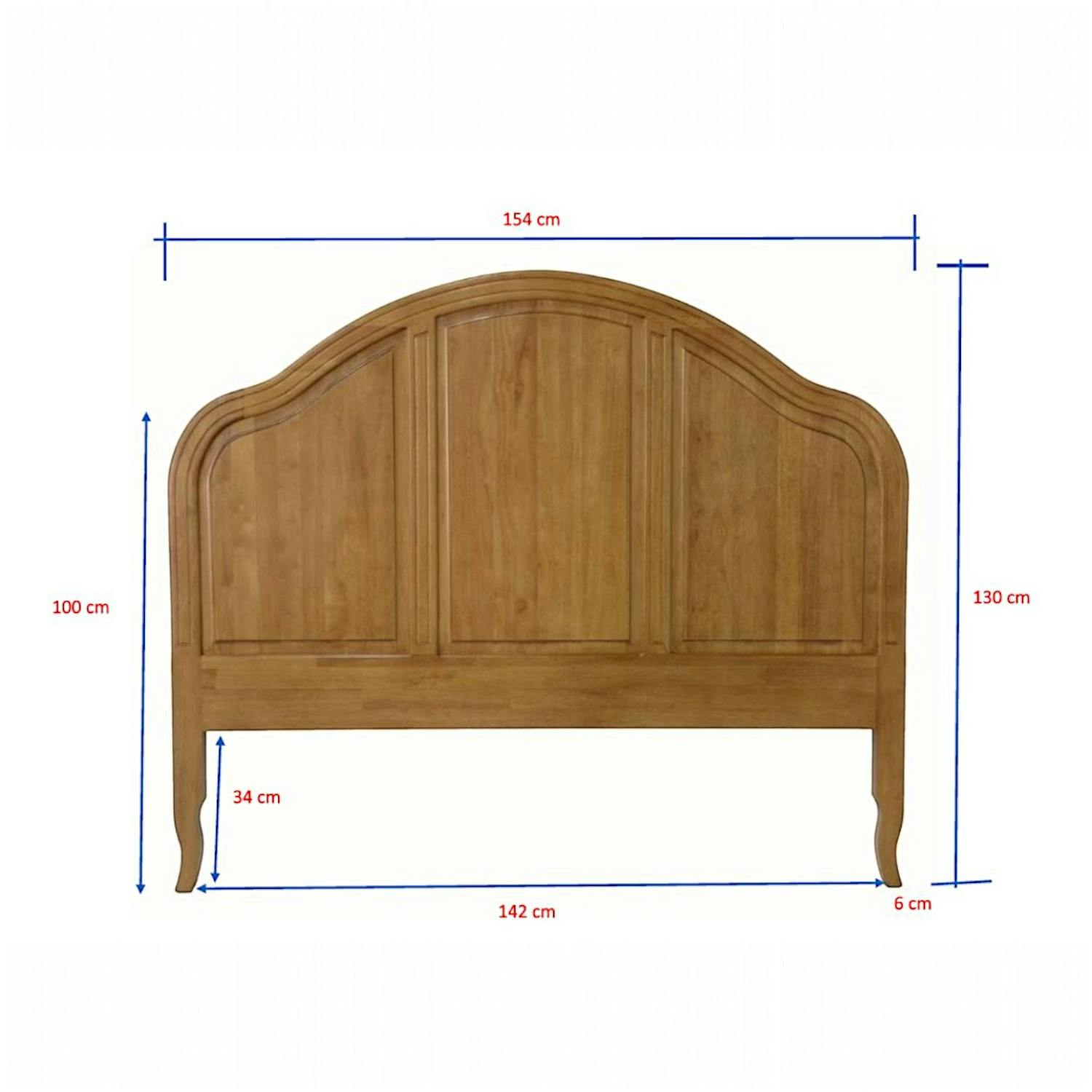 Tête de lit bois hévéa massif 154 cm TRADITION